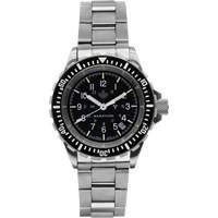 Grande montre automatique de plong&eacute;e avec feuille d'&eacute;rable gris et bracelet en acier inoxydable, Num&eacute;rique, &agrave; piles, 41 mm, Argent PB Rental Co. Ltd.
