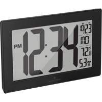 Horloge murale &agrave; r&eacute;glage et ajustement automatiques avec support, Num&eacute;rique, &agrave; piles, Noir PB Rental Co. Ltd.