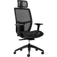 Format+ High-Back Weight-Sensing Synchro-Tilter with Headrest, Mesh, Black, 300 lbs. Capacity PB Rental Co. Ltd.