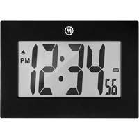 Horloge &agrave; grand cadre, Num&eacute;rique, &agrave; piles, 9" la x 1" p x 6,5" h, Noir PB Rental Co. Ltd.