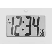 Horloge &agrave; grand cadre, Num&eacute;rique, &agrave; piles, 9" la x 1" p x 6,5" h, Blanc PB Rental Co. Ltd.