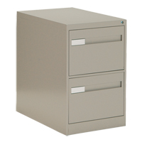 Vertical Filing Cabinet with Recessed Drawer Handles, 2 Drawers, 18.15" W x 26.56" D x 29" H, Beige PB Rental Co. Ltd.