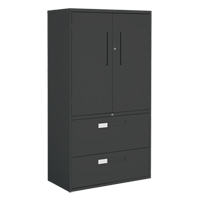 Multi-Stor Cabinet, Steel, 3 Shelves, 65-1/4" H x 36" W x 18" D, Black PB Rental Co. Ltd.