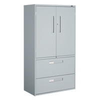 Multi-Stor Cabinet, Steel, 3 Shelves, 65-1/4" H x 36" W x 18" D, Grey PB Rental Co. Ltd.