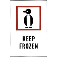 "Keep Frozen" Special Handling Labels, 6" L x 4" W, Red on White PB Rental Co. Ltd.