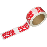 Pre-Printed Message Tapes, 1-7/8" W, White on Red PB Rental Co. Ltd.