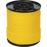 Corde torsad&eacute;e jaune &agrave; trois brins 1/4", Polypropyl&egrave;ne, 550' PB Rental Co. Ltd.