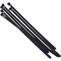 Attache-c&acirc;ble r&eacute;utilisable, Longueur 8", R&eacute;sistance &agrave; la traction 50 lb, Noir PB Rental Co. Ltd.