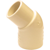Raccord coude 45° m&acirc;le et femelle Flowguard Gold, Chantepleure x noeud, PVC-C, 1/2" PB Rental Co. Ltd.