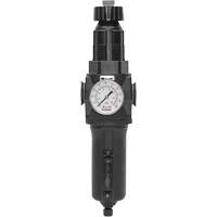 Filtre/r&eacute;gulateur drain manuel avec bol en m&eacute;tal et manom&egrave;tre Modulair 400, 1/2" NPT, 200 psi, Capacit&eacute; de 9,1 oz liq. PB Rental Co. Ltd.