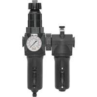 Filtre + r&eacute;gulateur + lubrificateur &agrave; drain manuel avec bol en m&eacute;tal et manom&egrave;tre Modulair 400, 1/2" NPT PB Rental Co. Ltd.