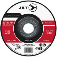 Meule abrasive motoris&eacute;e A24R, 4-1/2" x 1/4", Arbre 7/8", Type 27 PB Rental Co. Ltd.