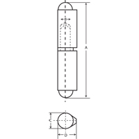 2-Piece Weld-On Hinges PB Rental Co. Ltd.