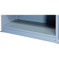 Plaque de base/façade pour rangement de bacs sur rayonnage enclenchable Interlok PB Rental Co. Ltd.
