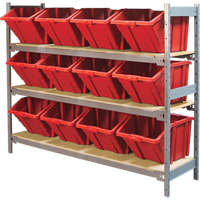 &eacute;tag&egrave;res larges avec bacs g&eacute;ants en plastique, Acier, Sans boulons, Capacit&eacute; 800 lb, 66" la x 60" h x 18" p PB Rental Co. Ltd.