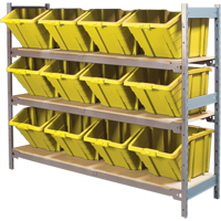 &eacute;tag&egrave;res larges avec bacs g&eacute;ants en plastique, Acier, Sans boulons, Capacit&eacute; 800 lb, 66" la x 60" h x 18" p PB Rental Co. Ltd.