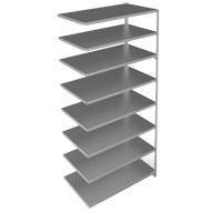 Shelving Unit, Galvanized Steel, Slotted Angle, 275 lbs. Capacity, 48" W x 96" H x 24" D PB Rental Co. Ltd.