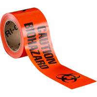 Barricade Tape, English, 3" W x 200' L, 3 mils, Black on Orange PB Rental Co. Ltd.