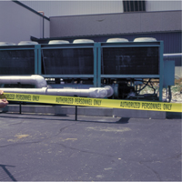 Barricade Tape, English, 3" W x 1000' L, 2 mils, Black on Yellow PB Rental Co. Ltd.
