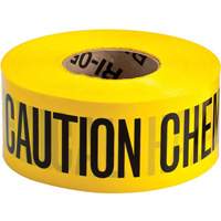 Barricade Tape, English, 3" W x 200' L, 3 mils, Black on Yellow PB Rental Co. Ltd.