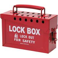 Portable Metal Lock Box, Red PB Rental Co. Ltd.