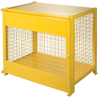 Gas Cylinder Cabinets, 6 Cylinder Capacity, 44" W x 30" D x 37" H, Yellow PB Rental Co. Ltd.