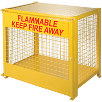 Gas Cylinder Cabinets, 6 Cylinder Capacity, 44" W x 30" D x 37" H, Yellow PB Rental Co. Ltd.