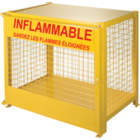 Gas Cylinder Cabinets, 6 Cylinder Capacity, 44" W x 30" D x 37" H, Yellow PB Rental Co. Ltd.