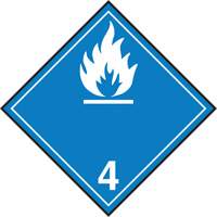&eacute;tiquettes d'exp&eacute;dition TMD, Classe 4,3, Substances r&eacute;actives &agrave; l'eau, Papier PB Rental Co. Ltd.