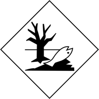 Marine Pollutant Mark TDG Shipping Labels, 4" L x 4" W, Black on White PB Rental Co. Ltd.