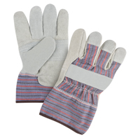 Gants d'ajusteur &agrave; paume renforc&eacute;e de premi&egrave;re qualit&eacute;, Grand, Paume en Cuir de vache refendu, Doublure en Coton PB Rental Co. Ltd.