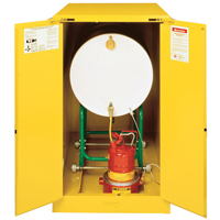 Sure-Grip&reg; EX Horizontal Drum Storage Cabinets, 55 US gal. Cap., Yellow PB Rental Co. Ltd.