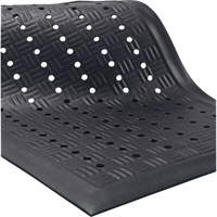 Cushion Station Mats, Slotted, 2' x 3-1/5' x 9/16", Black, Nitrile PB Rental Co. Ltd.