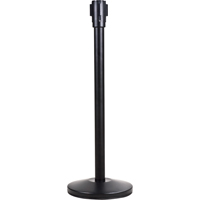 Free-Standing Crowd Control Barrier Receiver Post, 35" High, Black PB Rental Co. Ltd.