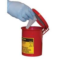 Mini Bench - Top Oily Waste Cans, FM Approved, 0.45 US gallon, Red PB Rental Co. Ltd.