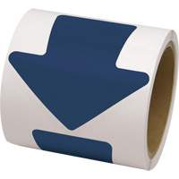 Coloured Floor Marking Decals, Arrow, 4" L x 4" W, Blue, Vinyl PB Rental Co. Ltd.