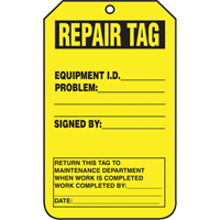 &eacute;tiquettes de s&eacute;curit&eacute; d'inspection et de contr&ocirc;le de l'&eacute;tat de l'&eacute;quipement, Papier cartonn&eacute;, 3-1/8" la x 5-7/8" h, Anglais PB Rental Co. Ltd.