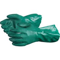 Chemstop Gloves with Crushed Ceramic-Powder Grip Finish, Size Medium/8, 12" L, Nitrile, Cotton Jersey Inner Lining, 40-mil PB Rental Co. Ltd.