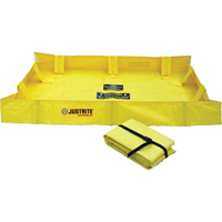 QuickBerm&reg; Lite Containment Berm, 79 gal. Capacity, 4' W x 4' L x 8" H, Snap-Up Bracket PB Rental Co. Ltd.