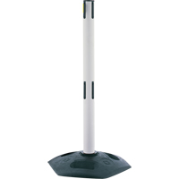 Poteau receveur robuste &agrave; ligne double, Hauteur de 38", Blanc PB Rental Co. Ltd.