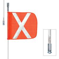 Tiges de s&eacute;curit&eacute; robustes Safety Whip, Fixation Filet&eacute;, Hauteur 8', Orange PB Rental Co. Ltd.