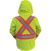 Hi-Vis FR/PU Safety Rain Jackets, Small, High Visibility Lime-Yellow PB Rental Co. Ltd.