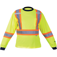 Chemise de s&eacute;curit&eacute; &agrave; manches longues, Polyester, Moyen, Jaune lime haute visibilit&eacute; PB Rental Co. Ltd.