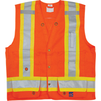 Surveyor Safety Vest, High Visibility Orange, Small, Polyester PB Rental Co. Ltd.