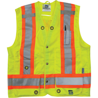 Surveyor Safety Vest, High Visibility Lime-Yellow, Small, Polyester PB Rental Co. Ltd.