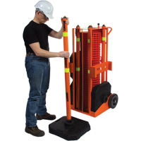 Portable Safety Zone, 100' L, Steel, Orange PB Rental Co. Ltd.