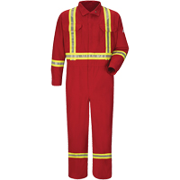 Combinaisons de luxe r&eacute;sistantes au feu avec bordures r&eacute;fl&eacute;chissantes, Taille 38, Rouge, 5,6 cal/cm² PB Rental Co. Ltd.