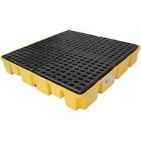 Poly-Slim-Line Spill Pallet without Drain, 66 US gal. Spill Capacity, 49" x 49" x 8.75" PB Rental Co. Ltd.