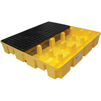 Poly-Slim-Line Spill Pallet without Drain, 66 US gal. Spill Capacity, 49" x 49" x 8.75" PB Rental Co. Ltd.