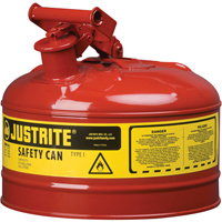 Safety Cans, Type I, Steel, 2.5 US gal., Red, FM Approved/UL/ULC Listed PB Rental Co. Ltd.